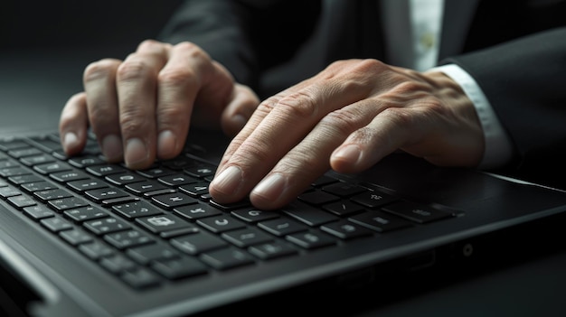 Foto teclado de portátil preto com dedos segurando shift e ctrl teclas empresário fazendo uma escolha