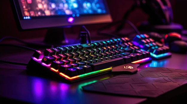 teclado mecánico de juegos teclado de neón teclado de juegos teclado iluminado teclado