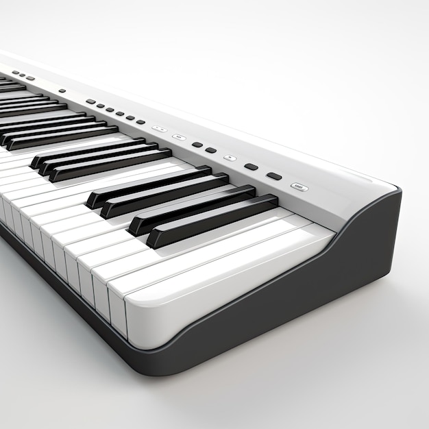 Foto teclado musical close-up realista 4k