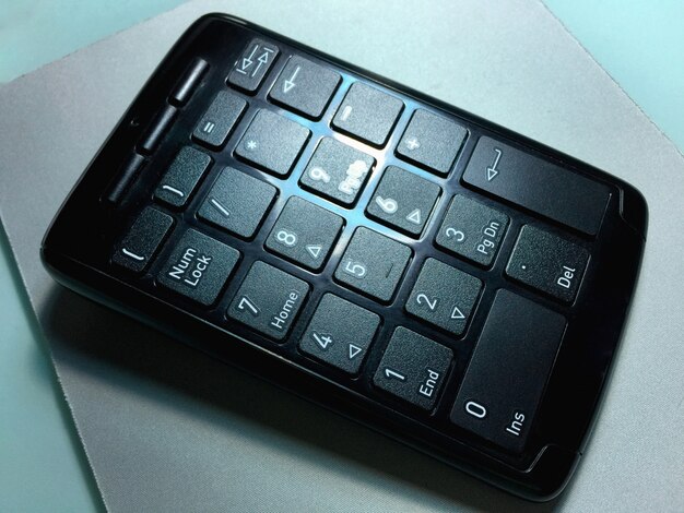 Foto teclado numérico inalámbrico portátil