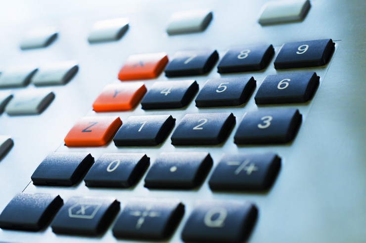 Foto teclado numérico máquina cnc