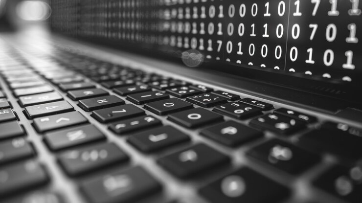 un teclado con los números 0 y 0 en él