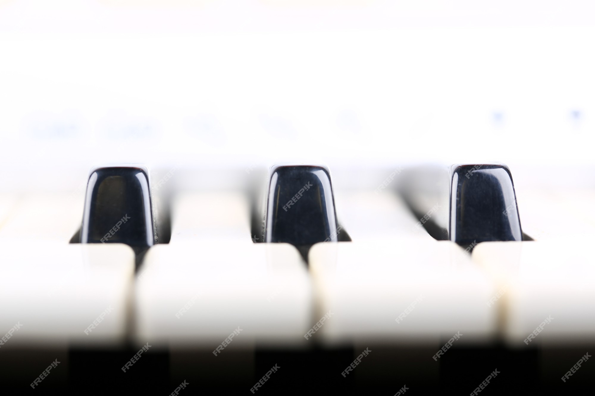 Teclado de piano en un aire suave de musical de estilo retro enfoque suave Foto Premium