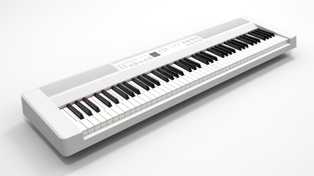 teclado de piano de cerca realista 4k