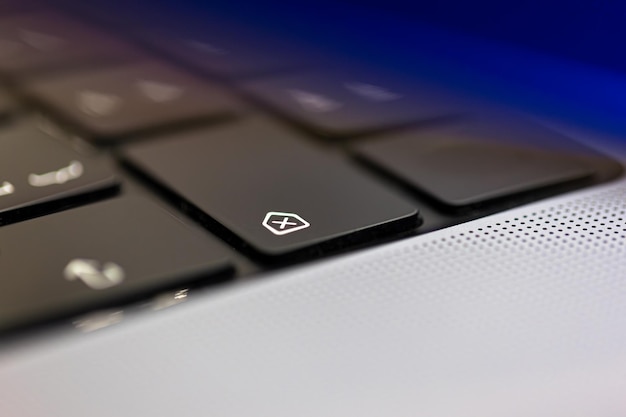El teclado del teclado de la computadora portátil