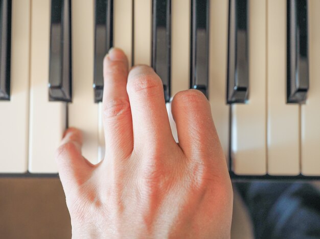 Foto teclas del teclado de música