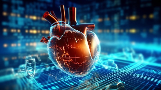 Técnica moderna de monitoramento de batimentos cardíacos xA