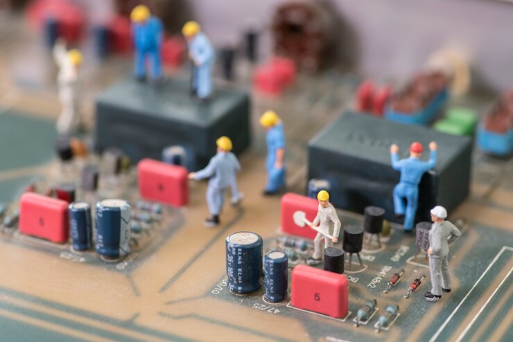 Foto técnico electrónico miniatura