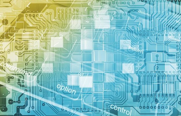 Tecnología abstracta azul