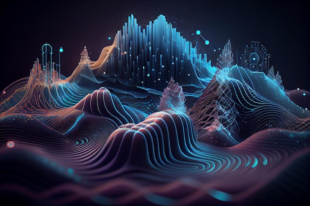 Tecnología abstracta backgroundgenerative ai