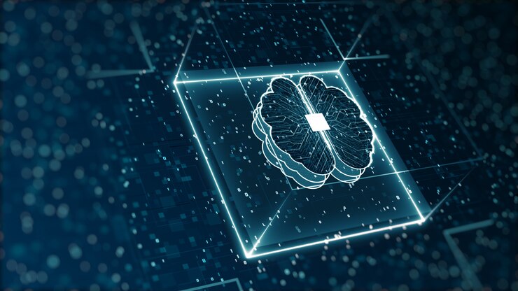 Foto tecnología abstracta inteligencia artificial datos binarios digitales y concepto de big data