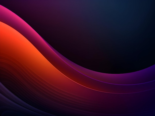 Tecnología abstracta línea curva brillante futurista en fondo azul oscuro fondo de flujo de gradiente
