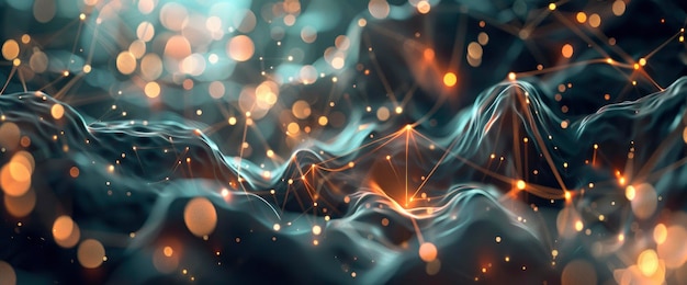 Tecnología Abstracto Blockchain Corrientes neuronales Tecnología Resumen De antecedentes