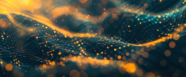 Tecnología Abstracto Blockchain Nodos Fractales Tecnología Resumen De antecedentes