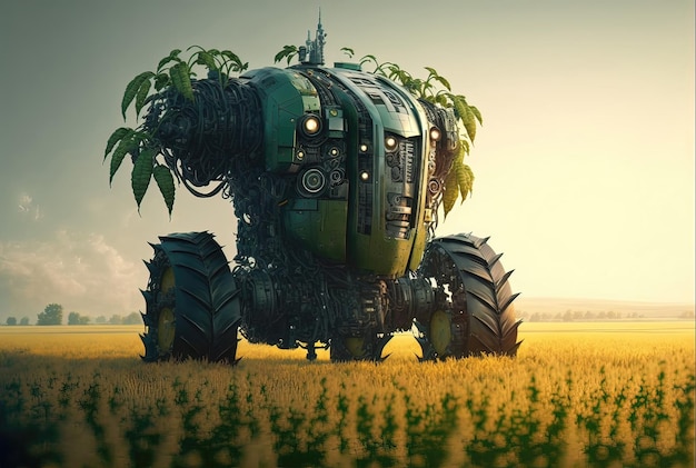 Tecnologia agrícola para agricultores robóticos automatizados