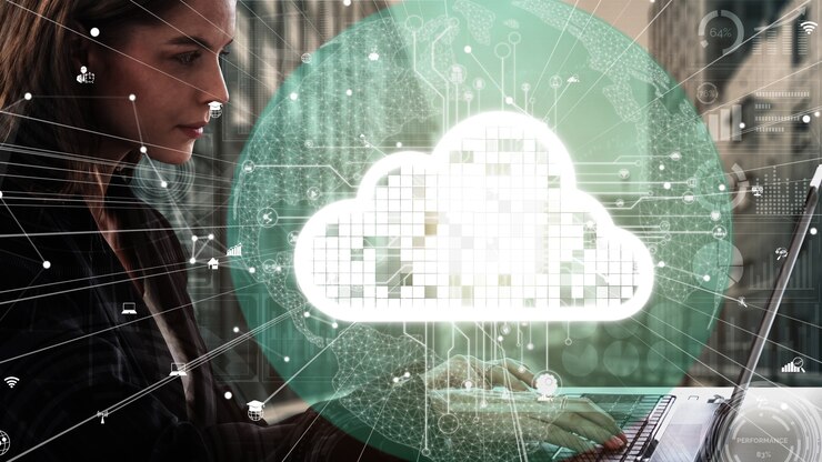 Foto tecnología de almacenamiento de datos y computación en la nube conceptual para la innovación futura