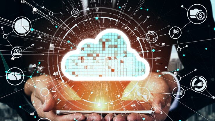 Foto tecnología de almacenamiento de datos y computación en la nube conceptual para la innovación futura