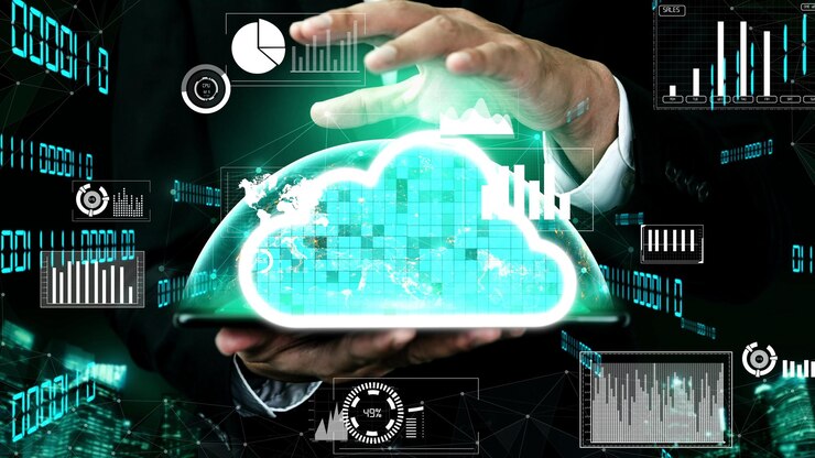 Foto tecnología de almacenamiento de datos y computación en la nube conceptual para la innovación futura