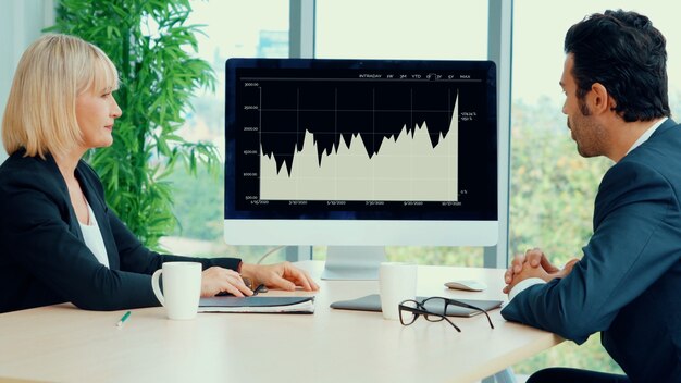 Tecnología de análisis visual de datos empresariales por software informático creativo