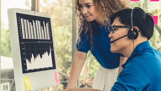 Tecnología de análisis visual de datos empresariales por software informático creativo