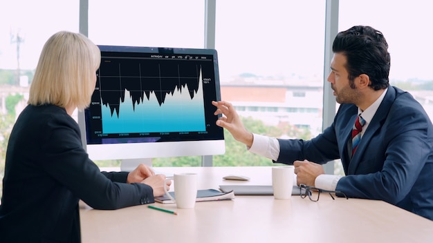 Tecnología de análisis visual de datos empresariales por software informático creativo