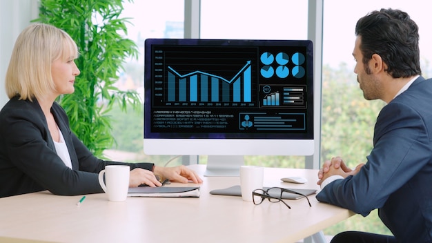 Tecnología de análisis visual de datos empresariales por software informático creativo