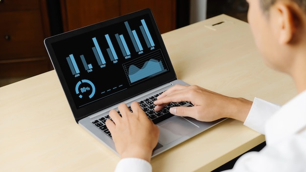 Tecnología de análisis visual de datos empresariales por software informático creativo