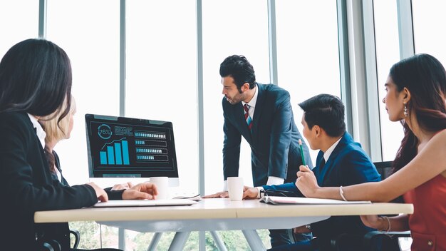 Tecnología de análisis visual de datos empresariales por software informático creativo