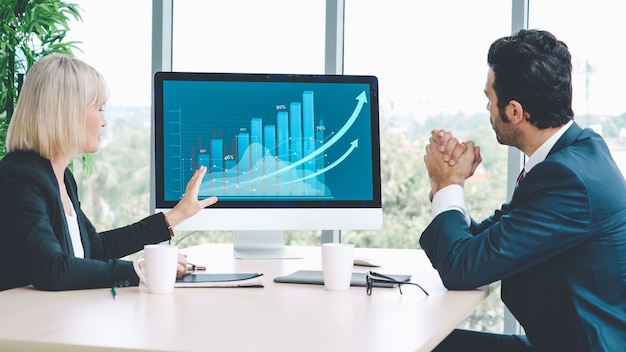 Tecnología de análisis visual de datos empresariales por software informático creativo