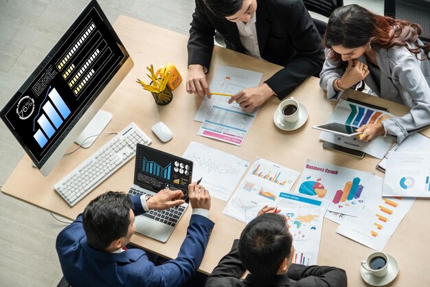 Tecnología de análisis visual de datos empresariales por software informático creativo