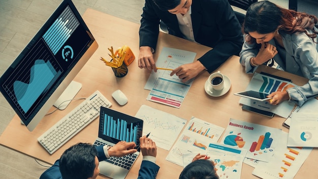 Tecnología de análisis visual de datos empresariales por software informático creativo