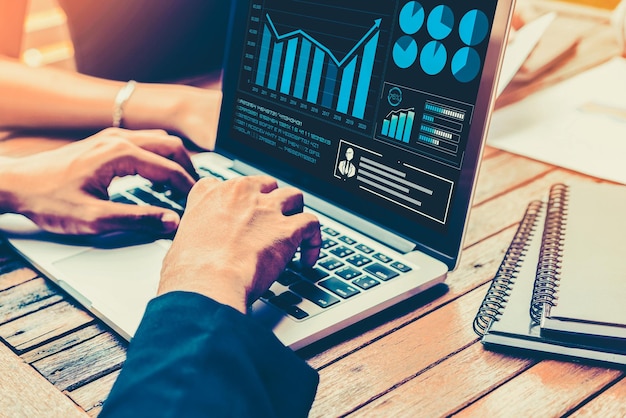 Tecnología de análisis visual de datos empresariales por software informático creativo