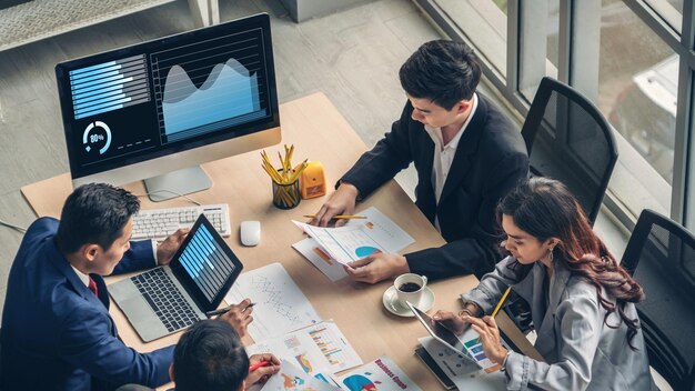 Tecnología de análisis visual de datos empresariales por software informático creativo