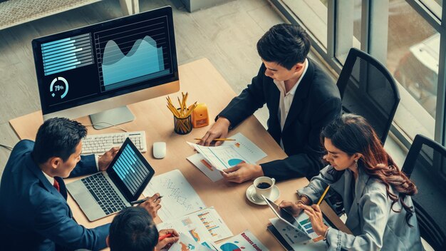 Tecnología de análisis visual de datos empresariales por software informático creativo