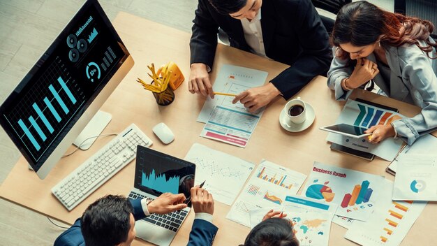 Tecnología de análisis visual de datos empresariales por software informático creativo