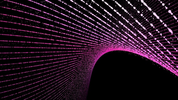 Tecnología de animación de línea de color en movimiento de iluminación abstracta concepto de transferencia de datos digitales de red
