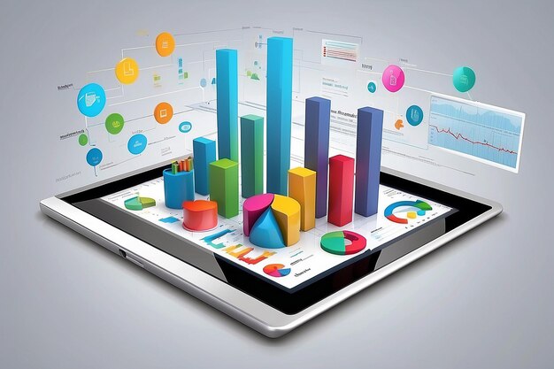 Tecnología de aplicación con un gráfico empresarial