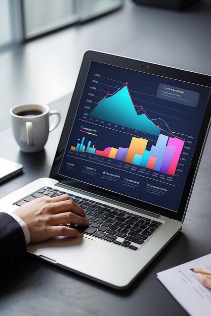 Tecnología de aplicación con un gráfico empresarial