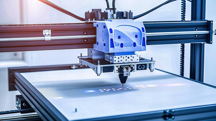 Foto tecnología avanzada de impresión 3d proceso de fabricación moderno con materiales polímeros innovación y diseño en ingeniería