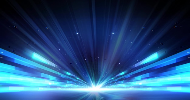 Tecnología azul abstract beams movimiento de fondo