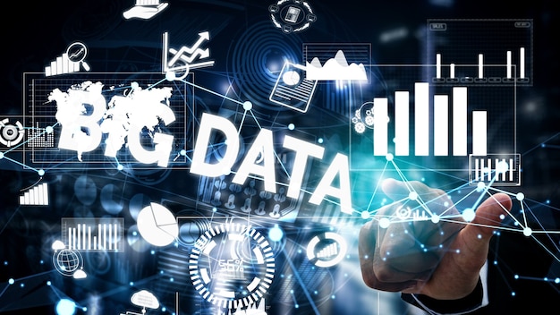 Tecnología de Big Data para las finanzas empresariales conceptual.