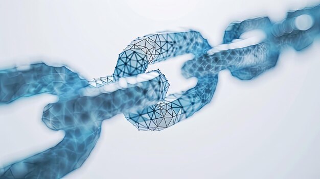 Tecnología Blockchain Conectando datos de cadenas digitales seguras y transparentes