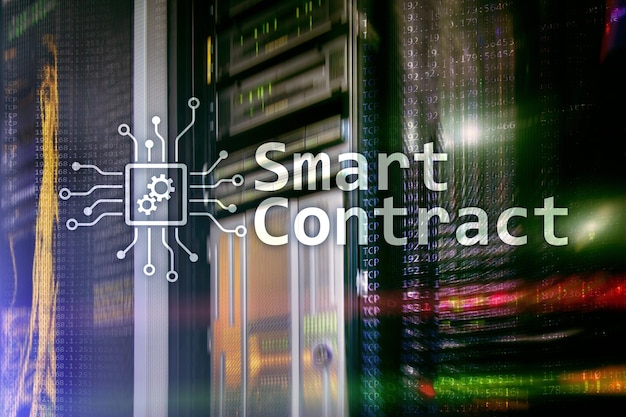 Foto tecnología blockchain de contratos inteligentes en los negocios modernos