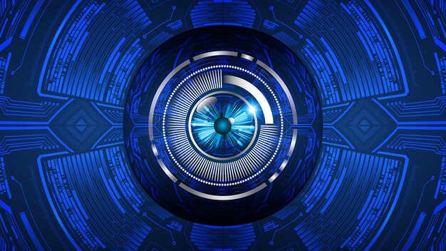 Tecnología cibernética digital de ojo HD Ilustración de fondo Foto 1