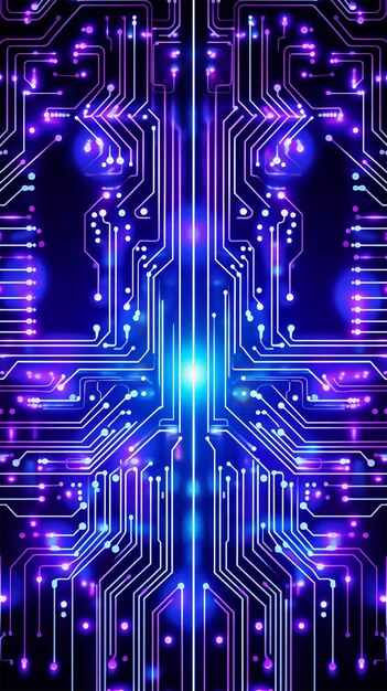 Foto tecnología de circuitos para inteligencia artificial