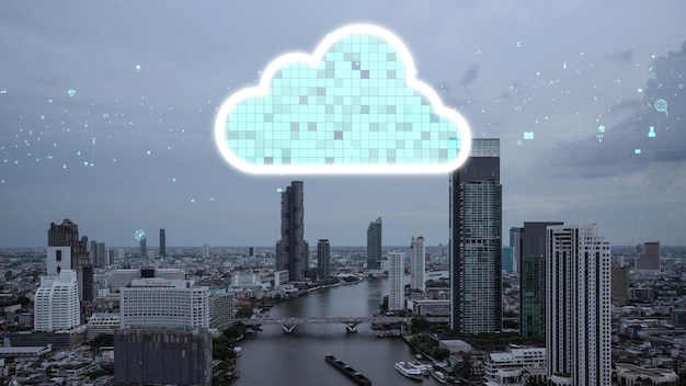 Tecnología de computación en la nube y almacenamiento de datos en línea para compartir datos de alteración