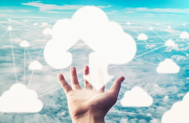 Tecnología de computación en la nube y almacenamiento de datos en línea para compartir datos a nivel mundial