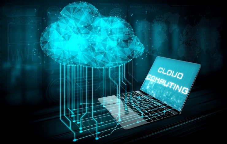 Foto tecnología de computación en la nube y almacenamiento de datos en línea para el concepto de red empresarial.