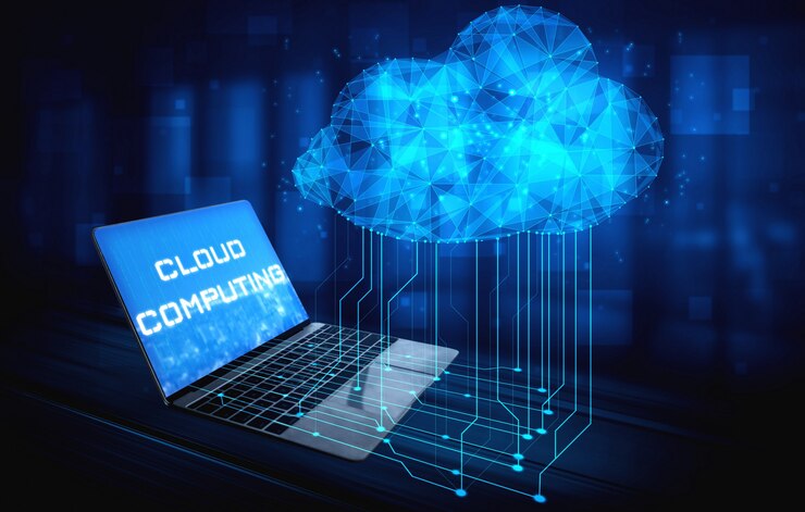 Foto tecnología de computación en la nube y almacenamiento de datos en línea para el concepto de red empresarial.