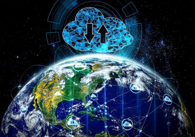 Tecnología de computación en la nube y almacenamiento de datos en línea en una percepción innovadora